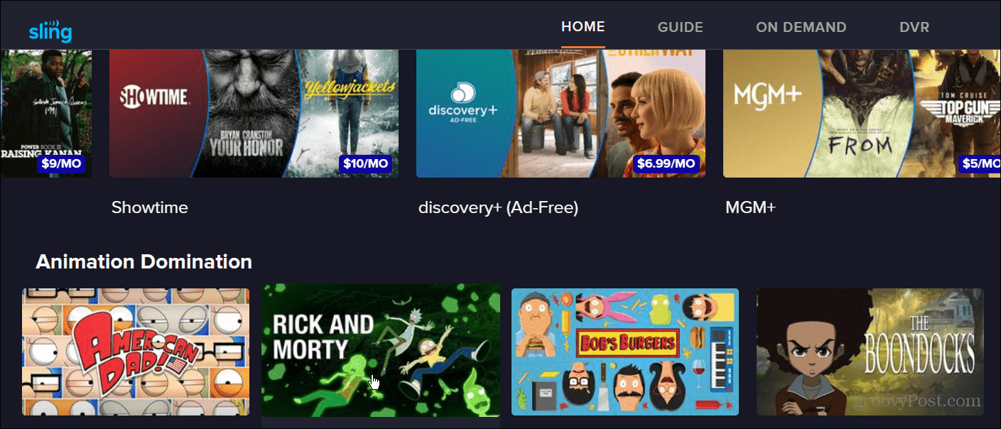 Free TV with Sling Freestream